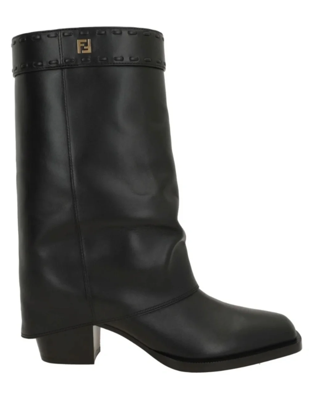 FENDI  Square-Toe Mid-Heel Boots (size 39) - Brand New with Box